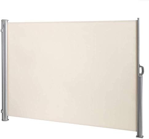 Uyoyous 日よけ 引き込み式 サイドオーニング 防風サイドオーニング 引き込み式サイド 目隠し ベランダ 廊下 ベージュ 庭先用 X 160 300cm 庭下 高額売筋