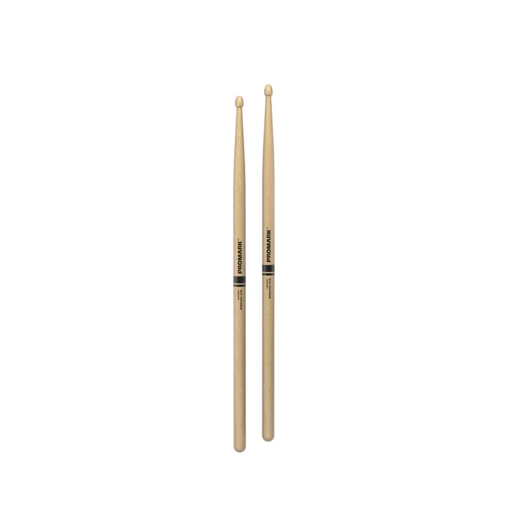 ProMark Rebound 5AB Hickory Drumsticks - Crafted for Resilience and Precision - Acorn Wood Tip for Larger Sweet Spot - 1 Pair