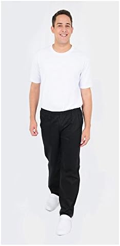 Dam Uniforms Unisex Baggy Chef Pant,Black,Medium