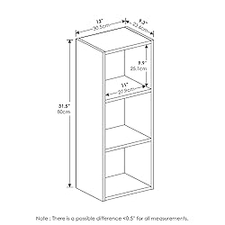Furinno Pasir 3-Tier No Tool Assembly Open Shelf