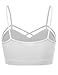FPT Womens Stretchy Seamless Geometric Peek-a-Boo Cut-Out Bralette WHITE One Size