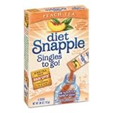 * Iced Tea Singles To-Go, Diet Peach Tea, 0.68 oz Stick, 6/Box