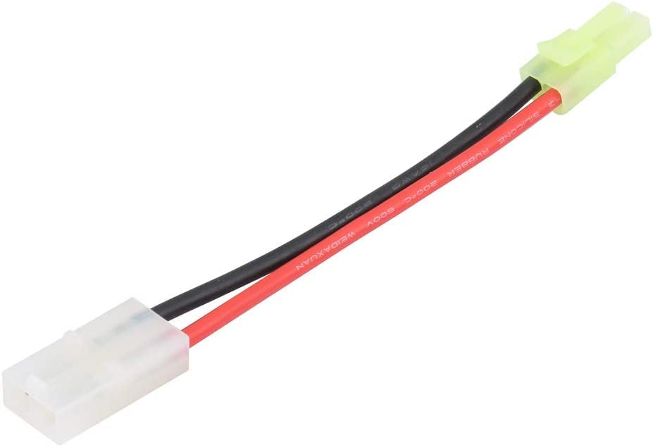 YUNIQUE GREEN-CLEAN-POWER - Tamiya Converter Adapter Cable 16AWG 13cm | Insulating Silicone, Lightweight 9g | Compact, Easy to Use | Large Tamiya Female to Mini Tamiya Male