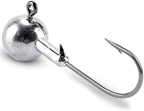 thumbnail image 2 of JSHANMEI Shaky Jig Hooks - Oval Head Football Jigs For Bass, Trout, Pike - 1/16oz, 1/8oz, 1/4oz Weights (10pcs Per Pack) 2 of 9