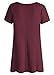 Esenchel Women's Tunic Top Casual T Shirt for Leggings XL Wine Red