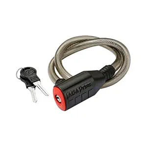 ALFA Prime Heavy Duty Helmet Lock Anti-Theft Multipurpose Steel Cable Safety Lock with 2 Keys for Bike, Bicycle & Cycle