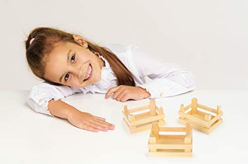Small Foot Kleine Holzkisten Natur im 3er Set, für Kaufmannsläden oder als Dekoration einsetzbar, ab 3 Jahren, 1808… – Bild 5