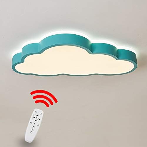 LED Ceiling Light, New Ultra-thin Creative Clouds Ceiling Lamp, Kids Room Ceiling Lamp, Boy And Girl Bedroom Lamp Simple Cartoon Romantic Ceiling Lamp (Color : Blue stepless dimming, Size : 60CM)