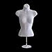 Wet Brush CS-P76660A-19-W Torso Female with Metal Base Body Mannequin, White