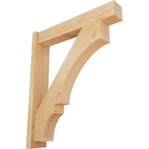6"W x 30"D x 36"H Balboa Block Rough Sawn Outlooker, Douglas Fir
