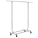 SONGMICS Rolling Garment Rack Collapsible Heavy-Duty Clothing Hanging Rack on Lockable Wheels Chrome Finish ULLR11C