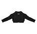 BlackButterfly Kids Half Sleeve Bolero Childrens Girls Shrug Cardigan Top (Black, 7-8 YRS)