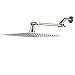 Lordear Shower Head with Extension Arm, 10 Inch Solid Square Ultra Thin 304 Stainless Steel Rain Shower Head with Solid Brass 11 Inch Adjustable Extension Arm,Brushed Nickel