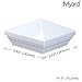 Myard Screw-Free Universal Fence Pyramid Top Cap fits Post 4 x 4 Inches (Actual Post Size 3.5'' x 3.5'', 89mm x 89mm) Porch, Handrail, Railing, Fence, Glue-On Design (Qty 1, White)