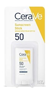 Image of CeraVe Sunscreen Stick SPF 50 | 0.47 Ounce | Mineral Sunscreen for Kids & Adults | Fragrance Free