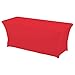HAORUI Rectangular Spandex Table Cover (6 ft. Red) primary