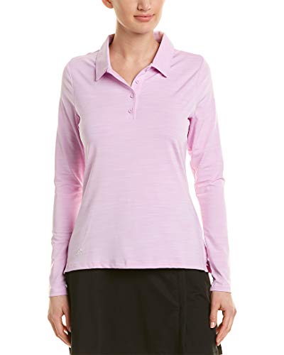 adidas Golf Women's Ultimate 365 Long Sleeve Polo, Medium, Clear Lilac Heather