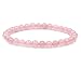 Natural Rose Crystal Gemstone 6mm Round Beads Stretch Bracelet 7