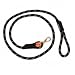 ZippyPaws Climbers Rope Heavy Duty Dog Leash - Thick Leashes for Large Breed Dogs, Durable 2/3'' Climbing Rope, 6 Feet Long, Comfortable Woven Design, Tested Strength Over 3000 lbs - Black