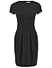 ACEVOG Women's Work Dress Official Wear to Work Retro Business Bodycon Pencil Dress Black