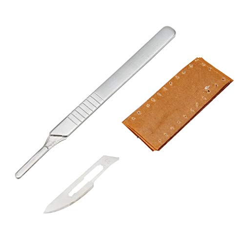 10pcs Blades Knife Scalpel Carving Engraving Sculpture Cutting Phone Cutter(Color:Silver) - Thumbnail 7