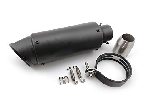 Soosee Universal 51mm Slip-on Modified Motorcycle Exhaust Pipe Muffler (Black) - Thumbnail 6