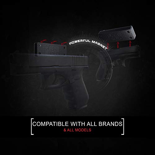 BravoBelt FlexSolo Magnetic Gun Mount - Heavy Duty 43 Lbs Rated |Â HQ Rubber Coated Magnet for Handgun, Rifle, Shotgun, Pistol - Concealed Holder for Car, Truck, Vehicle, Desks, Safes, Walls.Â 