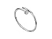 Silver Stainless Steel Nail Love Bangle-Bracelet with CZ Stones - 3L Jewelry