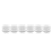 Houseables White Jar Container, 4 Oz, 120 ML Gram Capacity, Plastic, BPA Free, Double Wall w/Removable Inner Liners & Dome Lids for Cosmetic Samples, Cream, Lotion
