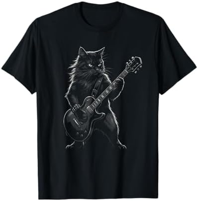 Guitar cat Amazon.com: Funny cat musician men women kids music cat playing