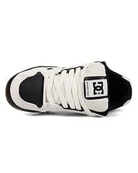 DC Shoes Men's Stag Sneaker, Off White, 12