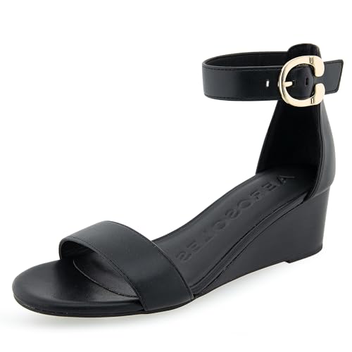 Aerosoles Women’s Willis Wedge Sandal, Black Combo, 10 Wide