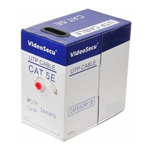 VideoSecu 500ft CAT5E Cable 4 Pair 24 AWG UTP WT Pure Copper Ethernet Network Wire WL5