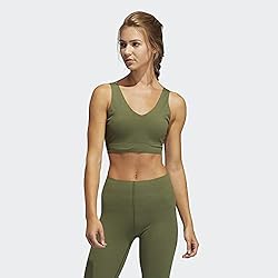 adidas,womens,Cozy Yoga Bra,Wild Pine/Black,XX-Large