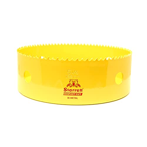 Starrett HSS Bi-Metall-Lochsäge - FCH0514 schnell geschnittene extra Kobalt-Lochsäge - für rostfreies Holzblech Kunststoff Verschiedene Materialien - 133mm