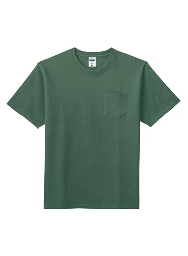 [ライフマックス] レギュラー 10.2ozポケット付スーパーヘビーウェイトTシャツ MS1157 アイビーグリーン S