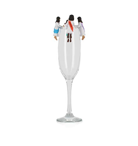 NPW Drinking Buddies Cocktail/Wine Glass Markers, 4-Count, Water Into Wine Jesus Buddies