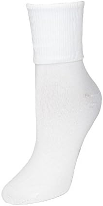 Women's Plus Size Cotton Turn Cuff Sock