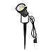 J.LUMI GSS6005 LED Landscape Spotlights Outdoor Plug in Light 5W, 120V AC, 3000K Warm, Metal Construction with Ground Stake, Outdoor and Indoor Use, 3-ft Cord with Plug, Black