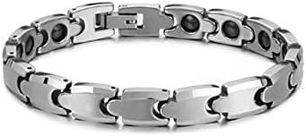 New Fashion Jewelry with Health Care Magnetic Stones Anti-radiation and Fatigue Chamfered Tungsten Carbide Couple's/women's/men's Bracelets Bangles 7.68/7.44 Inch Length 10/8mm Width 53/44g Weight