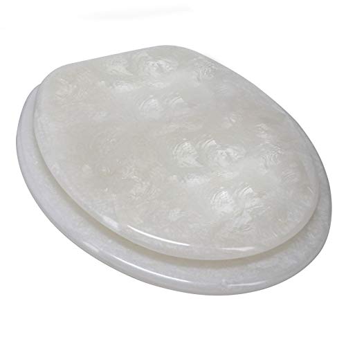 Ginsey Standard Deluxe Capice Resin Toilet Seat with Chrome Hinges