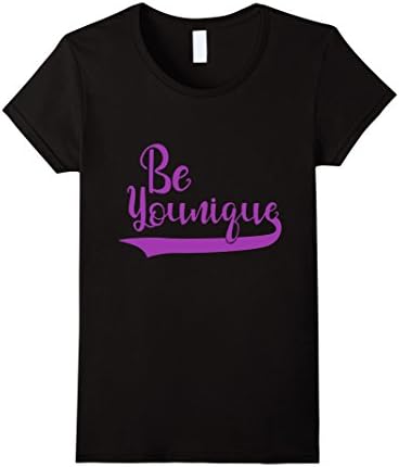 Womens Be Younique Inspirational T-shirt Motivational Tee XL Black