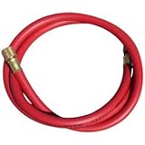 Appion MH380006EAR 3/8" Diameter Hose, 3/8" FL to 1/4" FL Vacuum Certified Refrigerant Hose, 6', Red