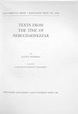 Texts from the Time of Nebuchadnezzar (YALE ORIENTAL SERIES BABYLONIAN TEXTS) by 