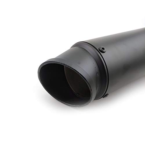 Soosee Universal 51mm Slip-on Modified Motorcycle Exhaust Pipe Muffler (Black) - Thumbnail 3