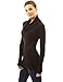 PattyBoutik Women's Cowl Neck Raglan Long Sleeve Zip Sweater