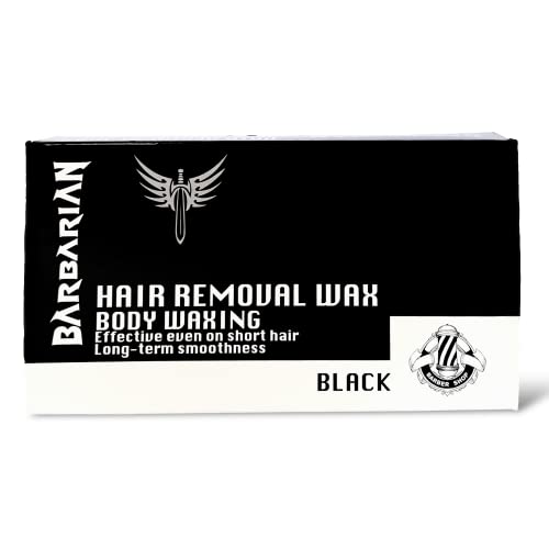Hair Removal Wax | Barbarian Body Wax | Effective on Short Hair | Long-term Smoothness (Black)