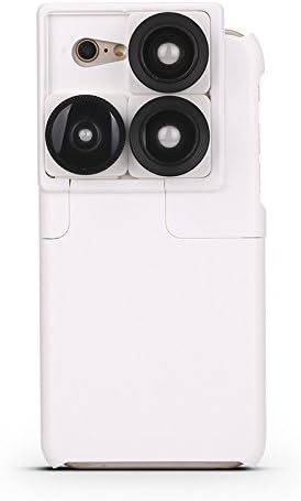 4 In1 Fisheye Wide-angle Macro Lens Cover Selfie Camera Phone Case for iPhon6 PLUS/6S PLUS (white)