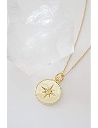 HONEYCAT Starburst Collar con colgante en oro, oro rosa o plata   Joyería minimalista y delicada