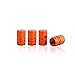 Orange Godeson Aluminum Tire Valve Stem Cap with Hexgon Style, 4 Pcs/Set, Aluminum Tire Wheel Stem Air Valve Caps for Auto Car Motorcycle Bicycle